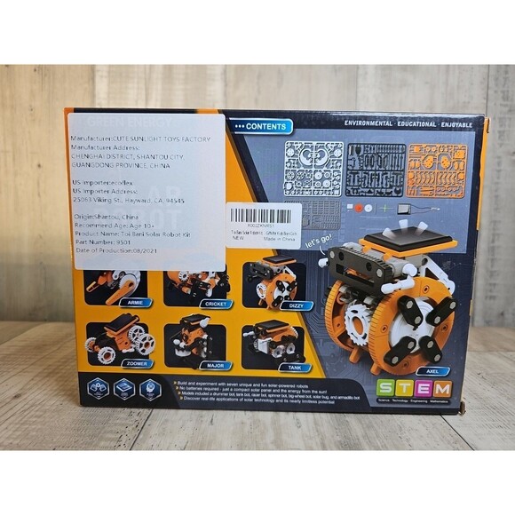 Green Energy 7-in-1 Solar Robot STEM DIY Kit | Buildable Solar Toy for Kids 10+ - Picture 2 of 16